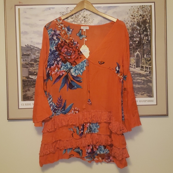 Velzera Tops - Velzera Floral Blouse XL nwt